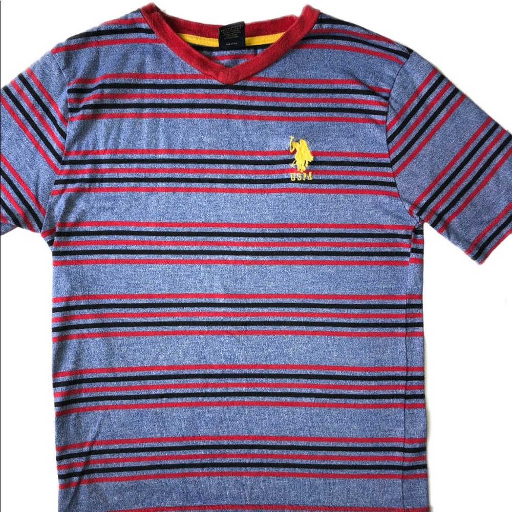 Blue and Red Polo